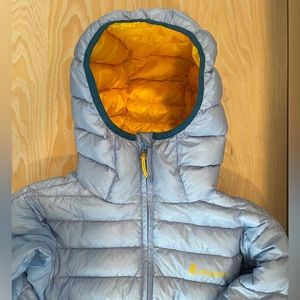 Cotopaxi Fuego powder blue puffy jacket Womens XS